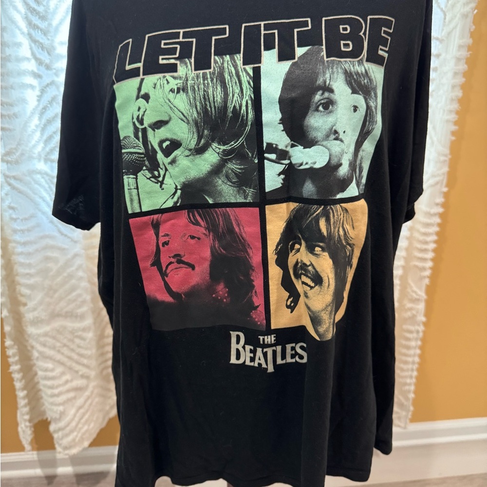 The Beatles Black Logo T-Shirt
